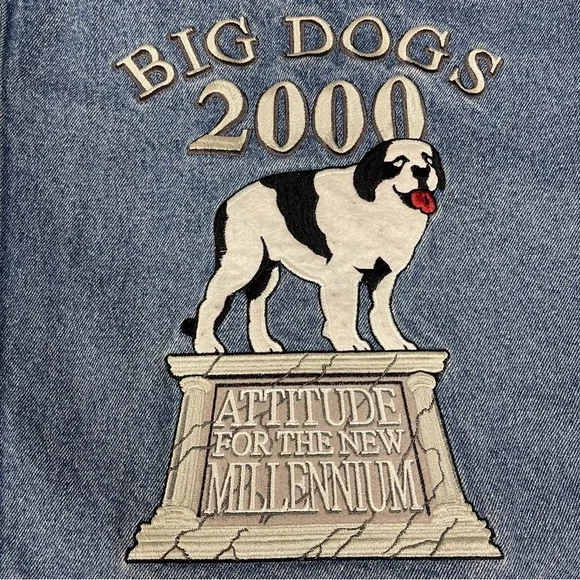 Big Dogs 2000 jean jacket size Large denim - Picture 2 of 11